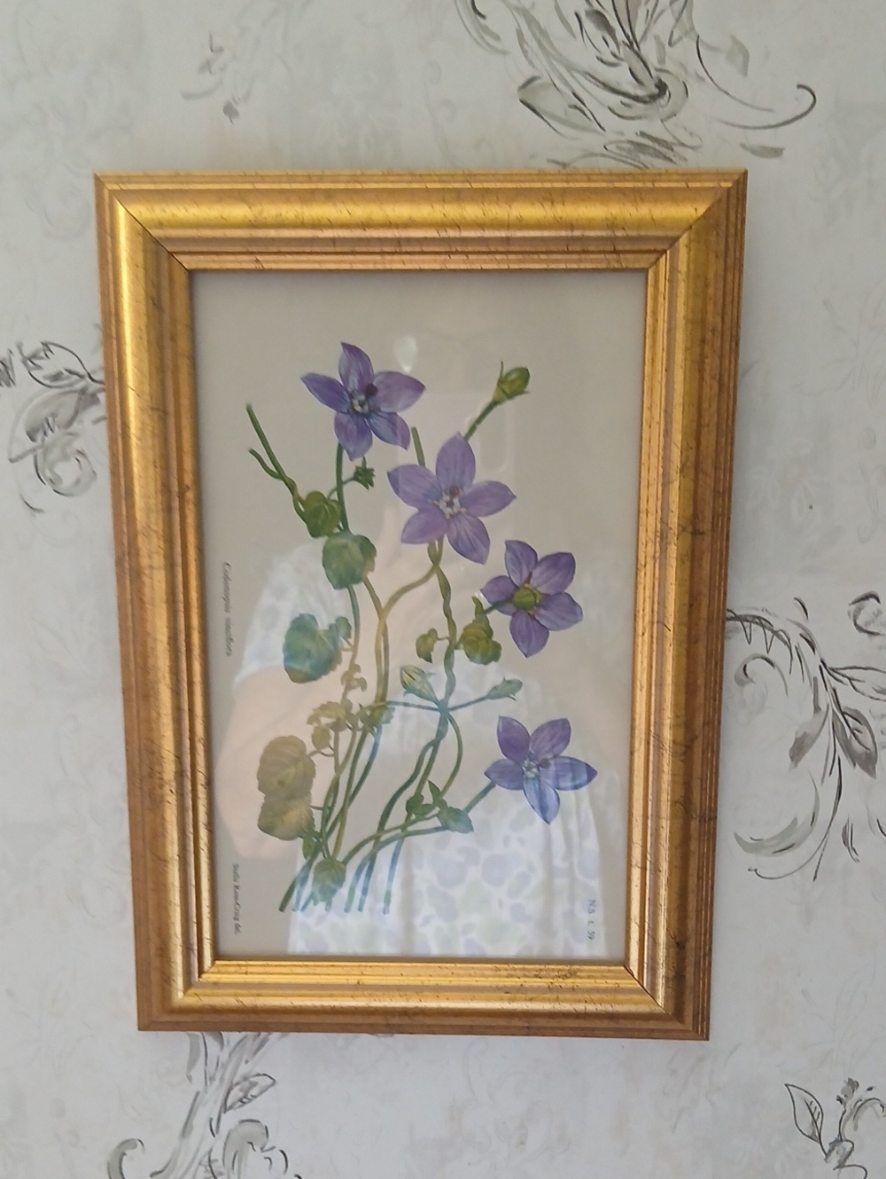 Gold Framed Purple Floral Wall Art